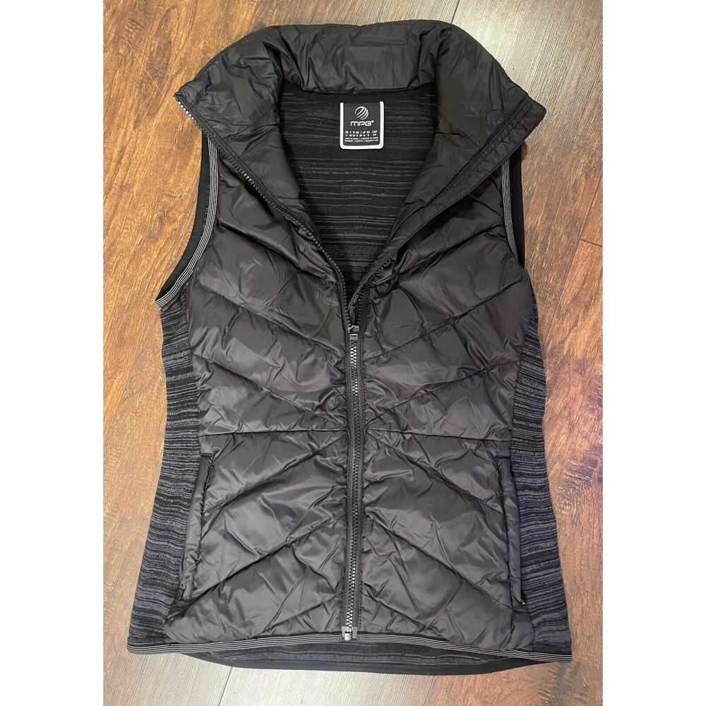 Puffer Vest MPG Vest Women Pockets Full-zip black Quilted Sz S